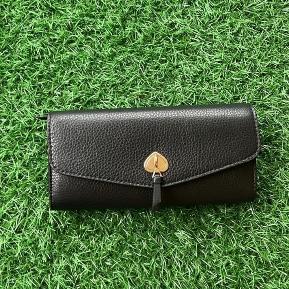 Kate Spade Marti Large Slim Flap Wallet Black